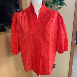 Vintage floral linen shirt